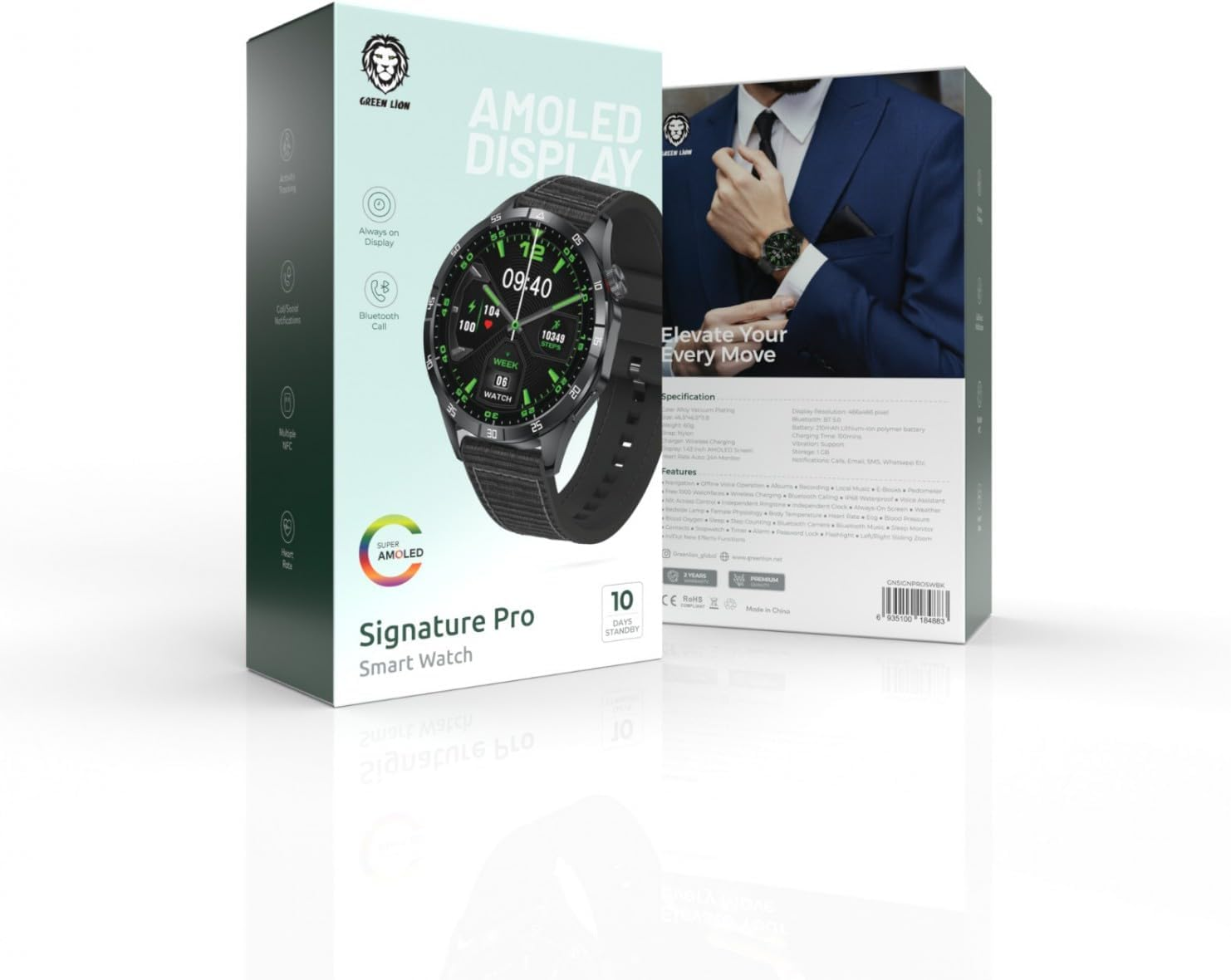 Green Lion Signature Pro Smart Watch Black Green Lion Signature Pro Smart Watch Black